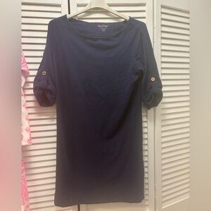 Lilly Pulitzer Cassie dress  Navy worn once! Sz Medium